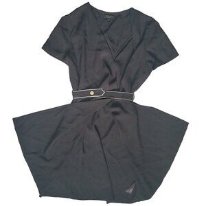 Rag & Bone Tabitha Black V-Neck Short Sleeve Dress – Women’s Medium